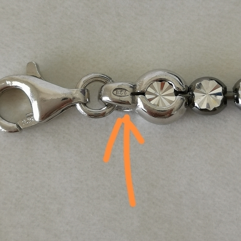 New sterling silver diamond cut tennis bracelet - Picture 3 of 4